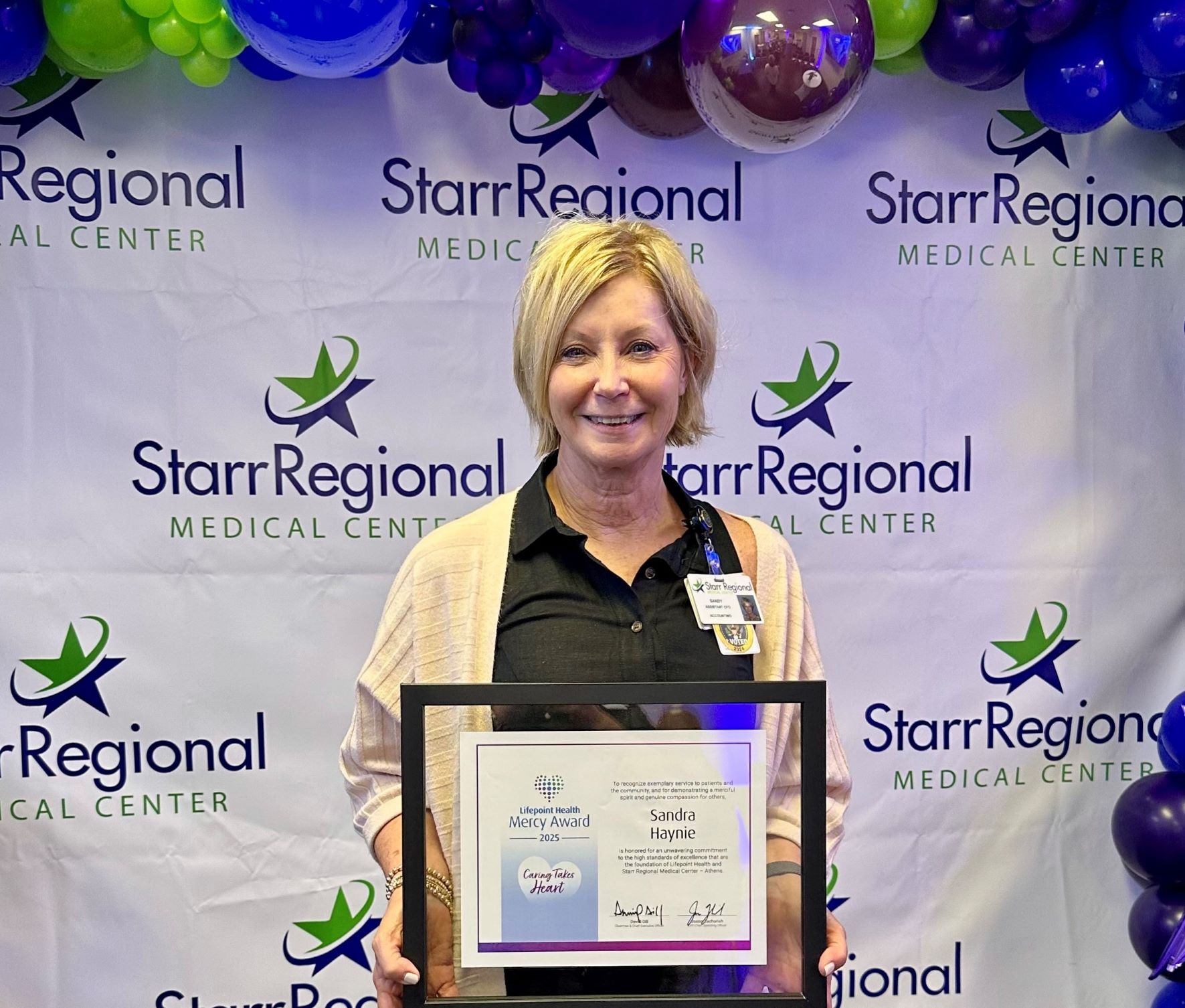 Sandy Haynie_2025 Mercy Award_web Sandy Haynie is the 2025 Mercy Award Winner